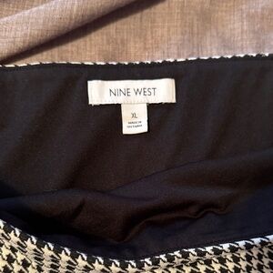 Nine West Black and White Patterned Skirt